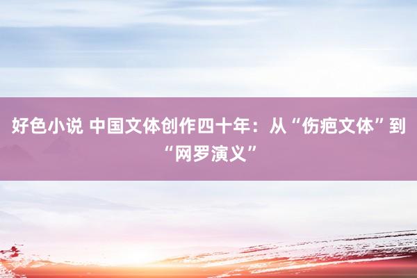 好色小说 中国文体创作四十年：从“伤疤文体”到“网罗演义”